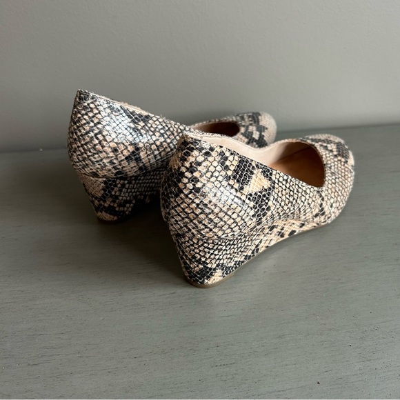 Vionic Antonia Orthaheel Leather Snakeskin Slip On Wedge Heels Shoes Women Sz 7 - Picture 10 of 14